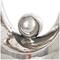 25" Silver Abstract Looped Ceramic Sculpture
